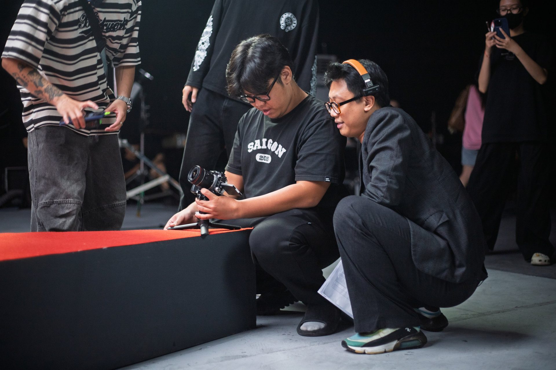 BTS crew at work